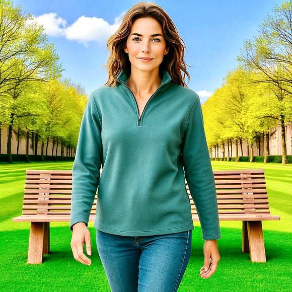Blair Sweatshirt Half Zipper Long Sleeve Casual Top - Picture 1 of 9
